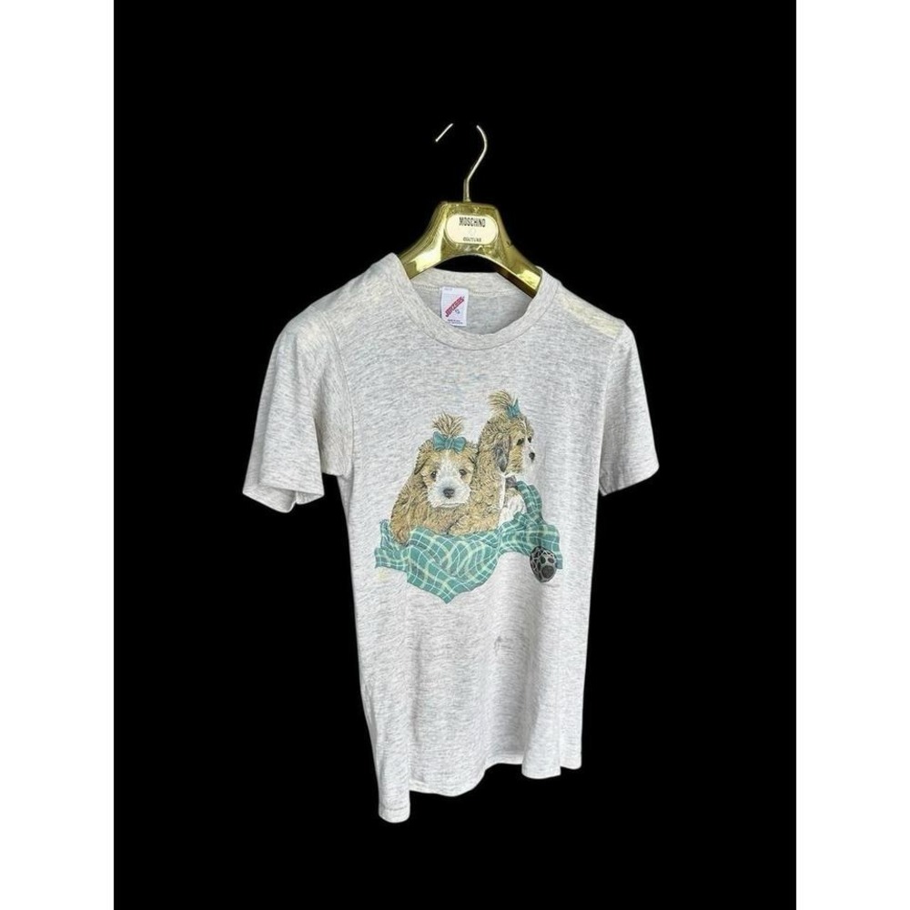 Vintage Cute Dog Art T-shirt Women's Sz XS/Small Youth XL Cocker spaniel